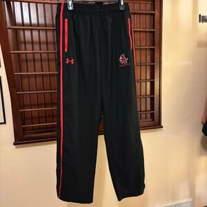 Under Armour Black straight leg sweatpants with Red Details